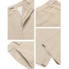 imageCOOFANDY Mens Cotton Linen Pants Elastic Waist Lightweight Casual Pants Relaxed Fit Yoga Beach Pants with Pockets02beige