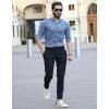 imageCOOFANDY Mens Cotton Linen Pants Elastic Waist Lightweight Casual Pants Relaxed Fit Yoga Beach Pants with Pockets02black