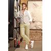 imageCOOFANDY Mens Cotton Linen Pants Elastic Waist Lightweight Casual Pants Relaxed Fit Yoga Beach Pants with Pockets02khaki