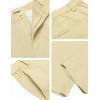 imageCOOFANDY Mens Cotton Linen Pants Elastic Waist Lightweight Casual Pants Relaxed Fit Yoga Beach Pants with Pockets02khaki