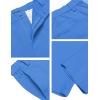 imageCOOFANDY Mens Cotton Linen Pants Elastic Waist Lightweight Casual Pants Relaxed Fit Yoga Beach Pants with Pockets02royal Blue