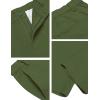 imageCOOFANDY Mens Cotton Linen Pants Elastic Waist Lightweight Casual Pants Relaxed Fit Yoga Beach Pants with PocketsArmy Green