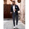 imageCOOFANDY Mens Cotton Linen Pants Elastic Waist Lightweight Casual Pants Relaxed Fit Yoga Beach Pants with PocketsBlack  White Stripe 