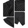 imageCOOFANDY Mens Cotton Linen Pants Elastic Waist Lightweight Casual Pants Relaxed Fit Yoga Beach Pants with PocketsBlack  White Stripe 