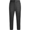 imageCOOFANDY Mens Cotton Linen Pants Elastic Waist Lightweight Casual Pants Relaxed Fit Yoga Beach Pants with PocketsBlack Plaid 