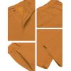 imageCOOFANDY Mens Cotton Linen Pants Elastic Waist Lightweight Casual Pants Relaxed Fit Yoga Beach Pants with PocketsBrown