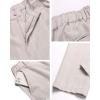 imageCOOFANDY Mens Cotton Linen Pants Elastic Waist Lightweight Casual Pants Relaxed Fit Yoga Beach Pants with PocketsGrey Plaid 