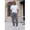 imageCOOFANDY Mens Cotton Sweatpants Open Bottom Lounge Pants Lightweight Casual Jogger Pants with Pockets2 Pack BlackDark Grey