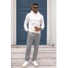 imageCOOFANDY Mens Cotton Sweatpants Open Bottom Lounge Pants Lightweight Casual Jogger Pants with Pockets2 Pack BlackGrey