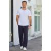 imageCOOFANDY Mens Cotton Sweatpants Open Bottom Lounge Pants Lightweight Casual Jogger Pants with Pockets2 Pack BlackNavy Blue