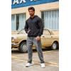 imageCOOFANDY Mens Cotton Sweatpants Open Bottom Lounge Pants Lightweight Casual Jogger Pants with Pockets2 Pack Dark GreyNavy Blue