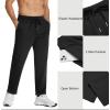 imageCOOFANDY Mens Cotton Sweatpants Open Bottom Lounge Pants Lightweight Casual Jogger Pants with PocketsBlack