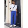 imageCOOFANDY Mens Cotton Sweatpants Open Bottom Lounge Pants Lightweight Casual Jogger Pants with PocketsBlue