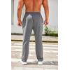 imageCOOFANDY Mens Cotton Sweatpants Open Bottom Lounge Pants Lightweight Casual Jogger Pants with PocketsDark Grey
