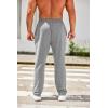 imageCOOFANDY Mens Cotton Sweatpants Open Bottom Lounge Pants Lightweight Casual Jogger Pants with PocketsGrey