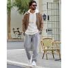 imageCOOFANDY Mens Cotton Sweatpants Open Bottom Lounge Pants Lightweight Casual Jogger Pants with PocketsGrey