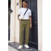 imageCOOFANDY Mens Cotton Sweatpants Open Bottom Lounge Pants Lightweight Casual Jogger Pants with PocketsKhaki