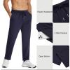 imageCOOFANDY Mens Cotton Sweatpants Open Bottom Lounge Pants Lightweight Casual Jogger Pants with PocketsNavy Blue