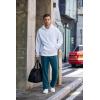 imageCOOFANDY Mens Cotton Sweatpants Open Bottom Lounge Pants Lightweight Casual Jogger Pants with PocketsNavy Ocean Blue