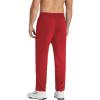 imageCOOFANDY Mens Cotton Sweatpants Open Bottom Lounge Pants Lightweight Casual Jogger Pants with PocketsRed