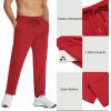 imageCOOFANDY Mens Cotton Sweatpants Open Bottom Lounge Pants Lightweight Casual Jogger Pants with PocketsRed