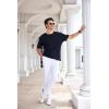 imageCOOFANDY Mens Cotton Sweatpants Open Bottom Lounge Pants Lightweight Casual Jogger Pants with PocketsWhite
