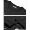imageCOOFANDY Mens Crewneck Sweatshirts Long Sleeves Fleece Sweatshirts Thermal Casual Pullover ShirtBlack