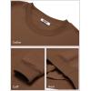 imageCOOFANDY Mens Crewneck Sweatshirts Long Sleeves Fleece Sweatshirts Thermal Casual Pullover ShirtBrown