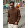 imageCOOFANDY Mens Crewneck Sweatshirts Long Sleeves Fleece Sweatshirts Thermal Casual Pullover ShirtBrown