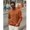 imageCOOFANDY Mens Crewneck Sweatshirts Long Sleeves Fleece Sweatshirts Thermal Casual Pullover ShirtCaramel