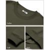 imageCOOFANDY Mens Crewneck Sweatshirts Long Sleeves Fleece Sweatshirts Thermal Casual Pullover ShirtDark Army Green