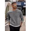 imageCOOFANDY Mens Crewneck Sweatshirts Long Sleeves Fleece Sweatshirts Thermal Casual Pullover ShirtDark Gray
