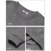 imageCOOFANDY Mens Crewneck Sweatshirts Long Sleeves Fleece Sweatshirts Thermal Casual Pullover ShirtDark Gray