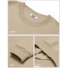 imageCOOFANDY Mens Crewneck Sweatshirts Long Sleeves Fleece Sweatshirts Thermal Casual Pullover ShirtKhaki