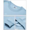 imageCOOFANDY Mens Crewneck Sweatshirts Long Sleeves Fleece Sweatshirts Thermal Casual Pullover ShirtLight Blue