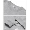 imageCOOFANDY Mens Crewneck Sweatshirts Long Sleeves Fleece Sweatshirts Thermal Casual Pullover ShirtLight Gray