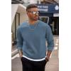 imageCOOFANDY Mens Crewneck Sweatshirts Long Sleeves Fleece Sweatshirts Thermal Casual Pullover ShirtNavy