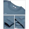 imageCOOFANDY Mens Crewneck Sweatshirts Long Sleeves Fleece Sweatshirts Thermal Casual Pullover ShirtNavy