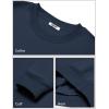 imageCOOFANDY Mens Crewneck Sweatshirts Long Sleeves Fleece Sweatshirts Thermal Casual Pullover ShirtNavy Blue