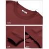 imageCOOFANDY Mens Crewneck Sweatshirts Long Sleeves Fleece Sweatshirts Thermal Casual Pullover ShirtRed