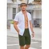 imageCOOFANDY Mens Hybrid Casual Golf Shorts 9quot Stretch Lightweight Quick Dry Summer Hiking Travel Shorts with Zipper PocketsArmy Green