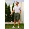 imageCOOFANDY Mens Hybrid Casual Golf Shorts 9quot Stretch Lightweight Quick Dry Summer Hiking Travel Shorts with Zipper PocketsArmy Green