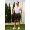 imageCOOFANDY Mens Hybrid Casual Golf Shorts 9quot Stretch Lightweight Quick Dry Summer Hiking Travel Shorts with Zipper PocketsBlack