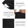 imageCOOFANDY Mens Hybrid Casual Golf Shorts 9quot Stretch Lightweight Quick Dry Summer Hiking Travel Shorts with Zipper PocketsBlack
