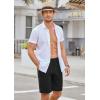 imageCOOFANDY Mens Hybrid Casual Golf Shorts 9quot Stretch Lightweight Quick Dry Summer Hiking Travel Shorts with Zipper PocketsBlack