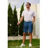 imageCOOFANDY Mens Hybrid Casual Golf Shorts 9quot Stretch Lightweight Quick Dry Summer Hiking Travel Shorts with Zipper PocketsBlue