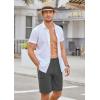 imageCOOFANDY Mens Hybrid Casual Golf Shorts 9quot Stretch Lightweight Quick Dry Summer Hiking Travel Shorts with Zipper PocketsDark Grey