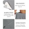 imageCOOFANDY Mens Hybrid Casual Golf Shorts 9quot Stretch Lightweight Quick Dry Summer Hiking Travel Shorts with Zipper PocketsGrey