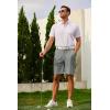 imageCOOFANDY Mens Hybrid Casual Golf Shorts 9quot Stretch Lightweight Quick Dry Summer Hiking Travel Shorts with Zipper PocketsGrey