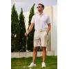 imageCOOFANDY Mens Hybrid Casual Golf Shorts 9quot Stretch Lightweight Quick Dry Summer Hiking Travel Shorts with Zipper PocketsMoon Grey